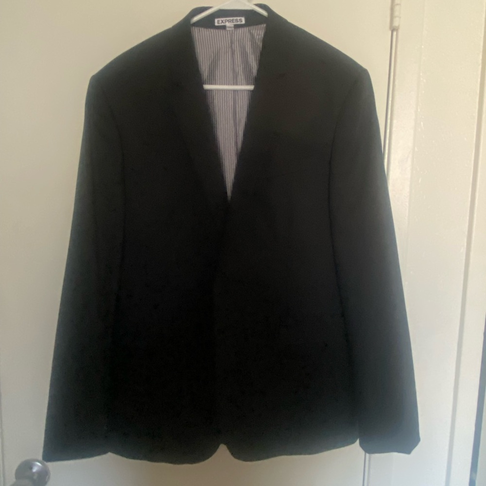 Express Mens Black Suit Jacket